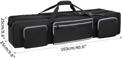 Tripod Carrying Case, 40.6" Heavy Duty Tripod Bag with Padded Divider - Image 2