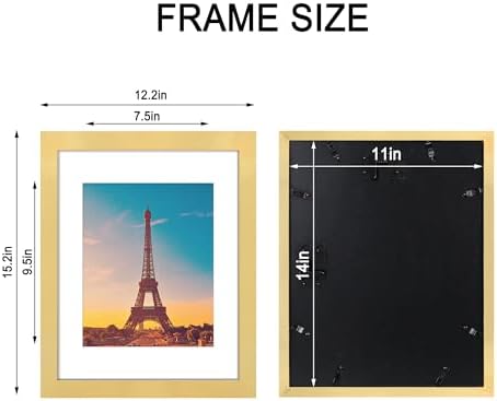 11x14 Picture Frame Set of 4 with Real Glass, Wall Mount - Image 7