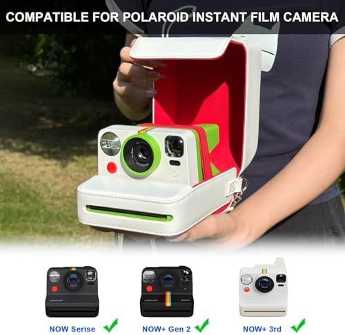 Camera Case for Polaroid Now/Now+ Gen2/3 Instant Film Camera, White - Image 2