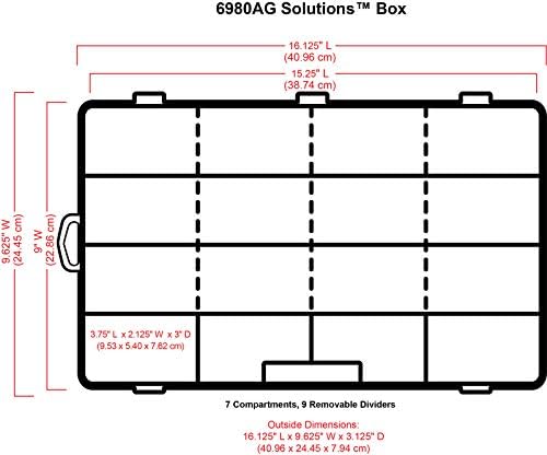 ArtBin 6980AG XL Solutions Box with Dividers, Art & Craft Organizer, [1] Plastic Storage Case, Clear - Image 3