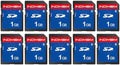 INDMEM SD Card 1GB, 10 Packs Class 4 1GB Flash Memory Card MLC Standard Secure Digital Cards Camera Card by READYXIO