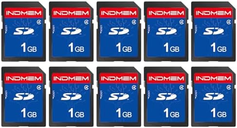 INDMEM SD Card 1GB, 10 Packs Class 4 1GB Flash Memory Card MLC Standard Secure Digital Cards Camera Card by READYXIO