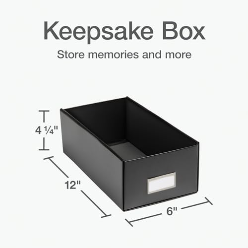 Oxford Keepsake Box, Protective Storage Box, Home and Office Organizer, Photo Storage Box, Souvenir Organizer, Small, 6" x 12" x 4 1/4" (41789) - Image 2