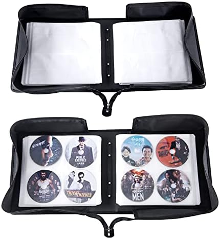 CD/DVD Portable Storage Binder with Handle, 400‑Capacity, (Black) - Image 2