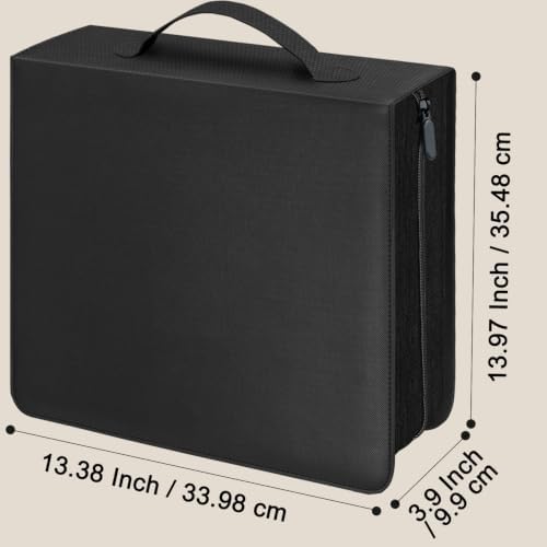 CD DVD Storage Binder with Handles, PU Leather Corver - Image 3