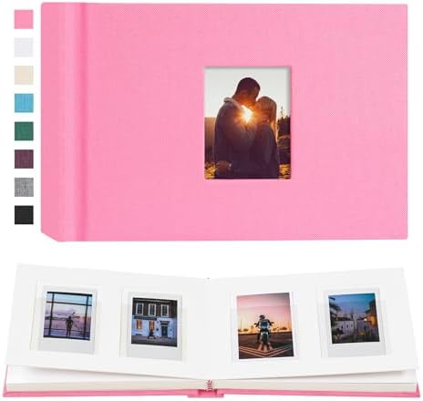 Instax Mini Photo Album with Writing Space, 56 Pockets, Pink by Unknown