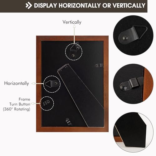 Golden State Art, 4x6 Double Picture Frame, Displays Two 4x6 Photos (Brown) - Image 6