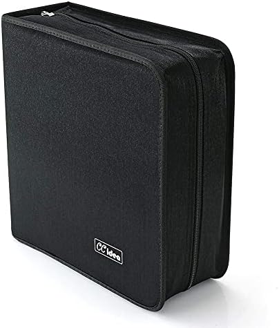 CCidea CD Case DVD Case Storage Holder-264 Capacity,Media Binder, CD Wallet, Disc Booklet, L11.4 x W 6.4 x H3.5 INCH (Black) - Image 5