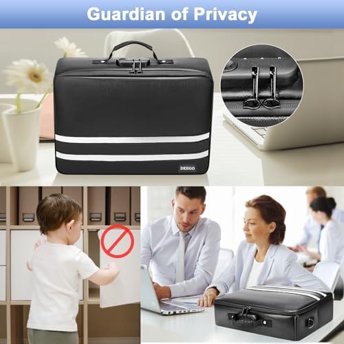 DEEGO Fireproof Document Organizer With Lock,Important Document Folder - Image 4