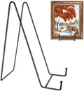 Kruodop 4 pack of 12 inch plate stands for display, black metal frame holder stands for plates, picture frames, books, small easels, decorative plates, photos, platters, and tabletop art(black) by Kruodop