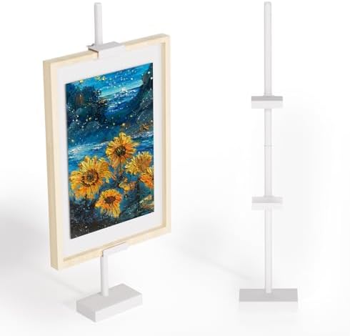 31.5"H Adjustable Tabletop Picture Frame Stand, Tabletop Easel Stand, White by Cathyeen