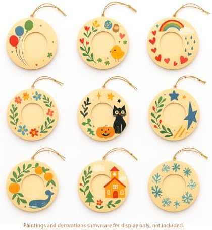 LWR CRAFTS Wooden Mini Round Photo Frame Pack of 12 - Image 7