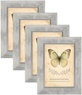 XUANLUO 5x7 Picture Frames Set of 4,Rustic Retro Photo Frame(White) by XUANLUO