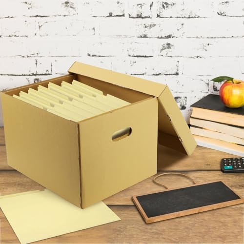 Lineco, Archival Storage Cartons, Acid-Free, 12x15x10 in, Tan, Pack of 5 - Image 3