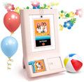 HP Sprocket Photo Booth Machine Instant Color Photo Printer - 10.1" Touchscreen, LED Ring Light - Customize w/250+ Fun Frames, Prints on 3x4 Zink Paper or Share via QR Code, Mobile Notify App - Pink by Unknown