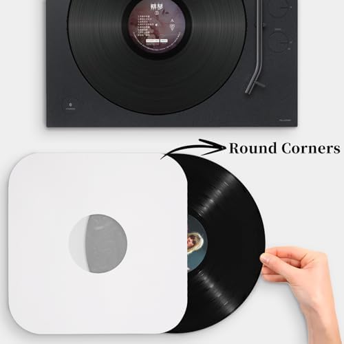 12″ Vinyl Record Inner Sleeves with PO Film, 10pcs Kraft Paper for 33 RPM - Image 3