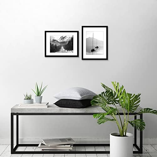 Americanflat 12x16 Picture Frame 2-Pack - Matted to 9x12 - Black - Image 4
