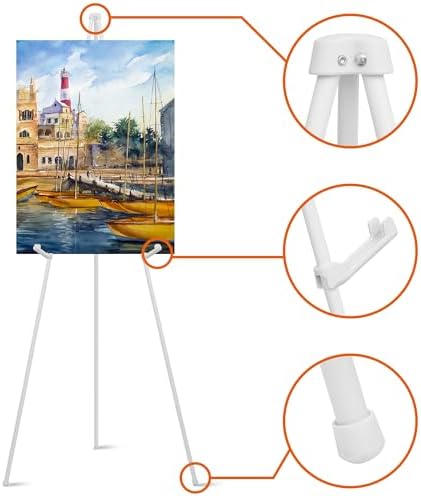 ARTASY 63" Easel Stand for Wedding Signs, White, 1 Pack with Carry Bag - Image 6