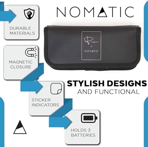 NOMATIC McKinnon Battery Case - DSLR Camera Battery Holder Organizer with Magnetic Closure for 3 Batteries (Pack of 2) - Image 7