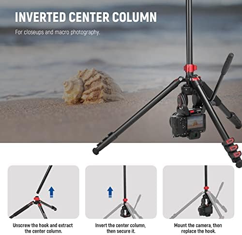 NEEWER 72" Fluid Head Video Tripod Monopod, Aluminum Alloy QR Plate Compatible with DJI RS Gimbal, 360° Pan & +90°/-70° Tilt for DSLR Camera Camcorder, Max Load 13.2lb/6kg, TP72A - Image 6