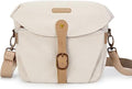 BAGSMART Canvas Crossbody Camera Bag with Rain Cover Women Men, Ivory White by BAGSMART