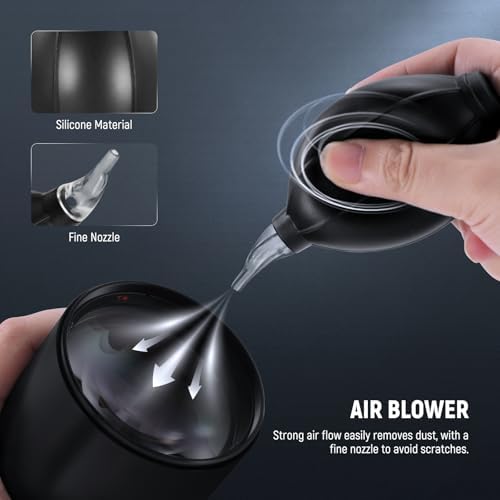 NEEWER 2 in 1 Camera Lens Cleaning Kit for Electronics, Smartphones, Tablets, 1x Camera Air Blower + 1x Soft Cleaning Cloth, HM-50 - Image 2