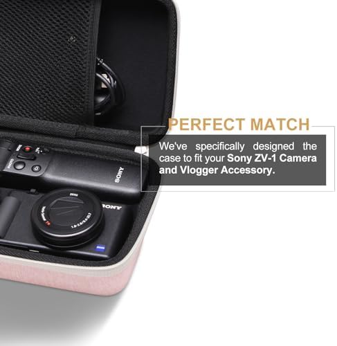 Case for Sony ZV-1F/ZV-1/ZV-1 II Vlog Digital Camera and Tripod Pink - Image 6