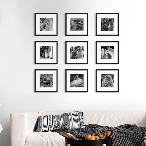 upsimples 12x12 Picture Frame, Photo Collage Wall Decor Set of 10, Black - Image 2