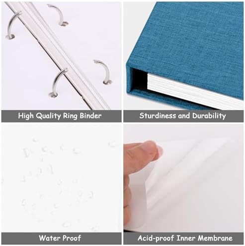 Zesthouse Photo Album Self Adhesive with Picture Display Window, 3-Ring Scrapbook Albums 60 Pages Holds 8x10 5x7 4x6 Photos, DIY Photo Book Ideal Gift for Family Wedding Baby - Image 5