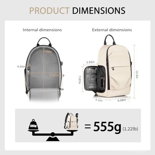TAAOKA Camera Sling Bag for Photographe – Waterproof Crossbody Camera Bag with Fast Access Pockets, DSLR Cute Camera Bag for Nikon/Sony/Canon (Beige) - Image 5