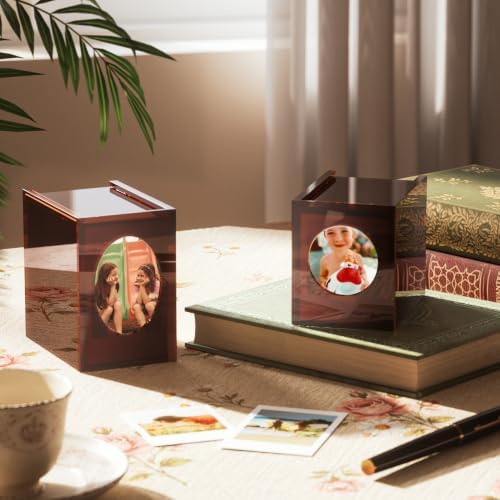 WINKINE Acrylic Polaroid Go Frame & Photo Storage Box for Polaroid Go GEN3/GEN2 Films, 2.1'' x 2.6'' Film Frame, Vintage Box with Sliding Lid, Amber, 1 Pack - Image 6
