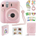 Fujifilm Instax Mini 12 Instant Camera with Case, Decoration Stickers, Frames, Photo Album and More Accessory kit (Blossom Pink)… by FUJIFILM