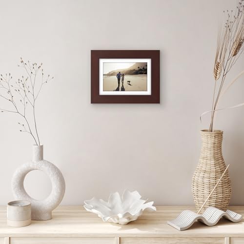 Americanflat 5x7 Picture Frame - Matted to 4x6 - Engineered Wood - Mahogany - Image 6