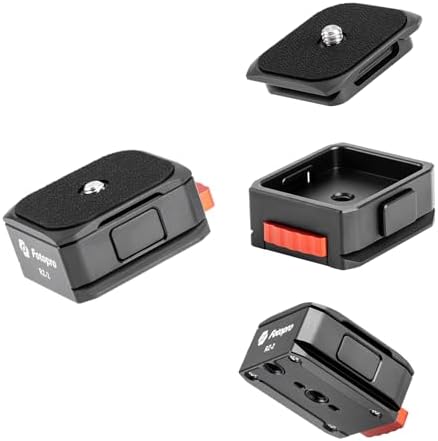 Fotopro Quick Release Plate with 1/4 Inch Screw Universal Camera Base for DSLR Camera Tripod Monopod RZ-2 Black + Orange by Fotopro