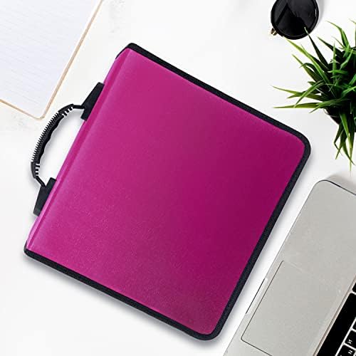 Siveit CD/DVD Case Wallet Storage Holder - 400 Capacity Disc Case Booklet Album Box (Black, Rose) - Image 5