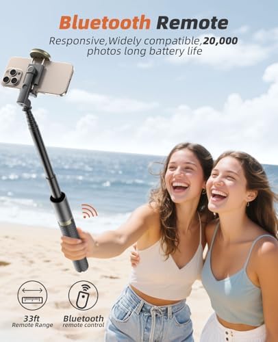 Tripod for iPhone, Selfie Stick with Remote, Stable & Durable Phone Tripod - Image 4