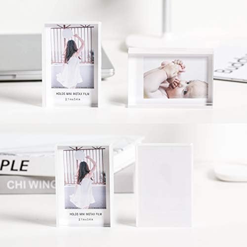Cute Instax Mini Photo Frames, 2x3 Polaroid Picture Frames, Acrylic Desktop Small Picture Frame for Fujifilm & Polaroid Film, Mini Instant Photos Display Holder for Home, Office Decoration (3 Pack) - Image 5