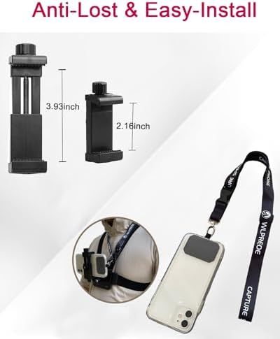 Adjustable Phone Chest Mount&Head Strap Kit,Quick-Release Harness for POV - Image 5