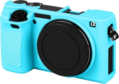 Camera Case for Sony Alpha A5000 A5100, Fullbody Soft Silicone Protective Cover Housing Rubber Shockproof Dustproof Body Skin for Sony Alpha A5000 A5100 ILCE-5000 Digital SLR Camera Bag Light Blue by Unknown