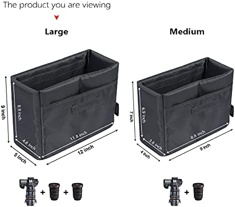 S-ZONE Waterproof Shockproof Foldable Camera Insert Bag Lens Cases Canon Nikon - Image 2