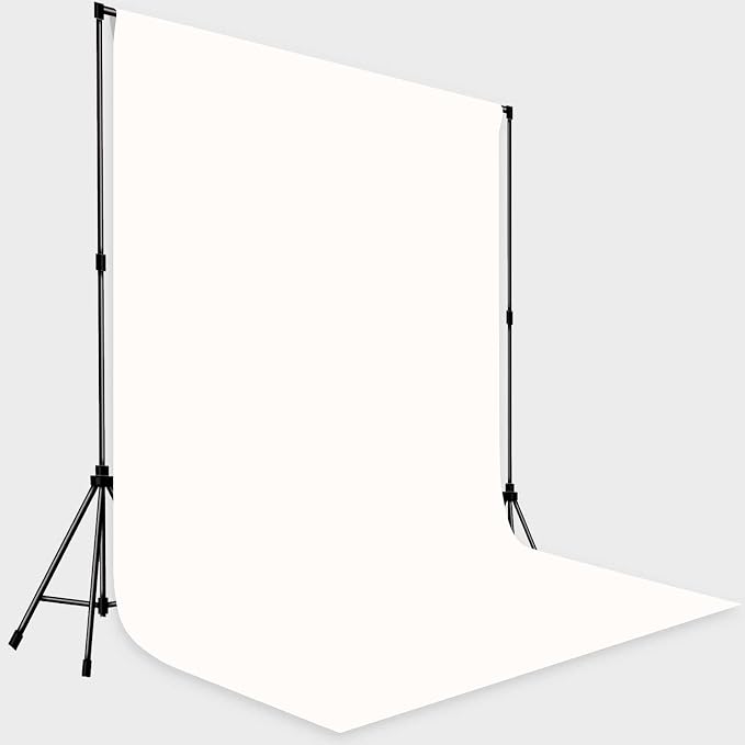 White Photo Backdrop Background Fabric Professional Photography 8x10ft | Seamless Design eliminates Wrinkle Portrait Photography Wedding Dark Theme Decorations - Image 3