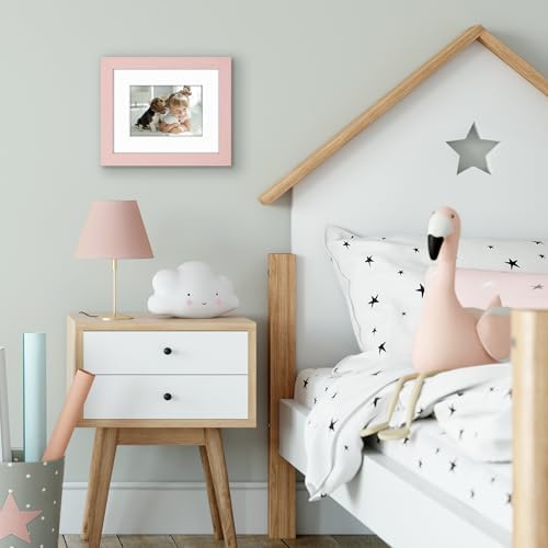 Americanflat 8x10 Picture Frame - Matted to 5x7 - Distressed Pink - Image 6