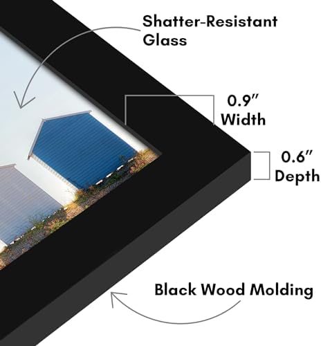 Americanflat 4x10 Picture Frame - Engineered Wood - Black - Image 3