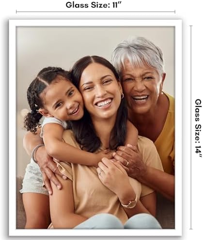 Americanflat 11x14 Picture Frame - Slim Molding - White - Image 2