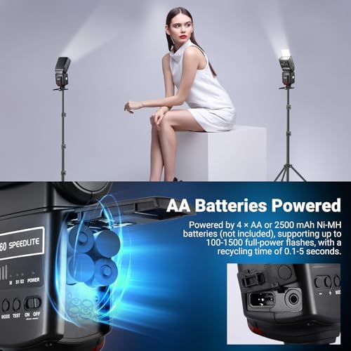 NEEWER TT560 Camera Flash Speedlite Compatible with Canon Sony Nikon Panasonic Fuji DSLR with Universal Single Contact Hot Shoe Mount, Speedlight Compatible with Sony ZV1, NOT for ZV-1F, No TTL - Image 6
