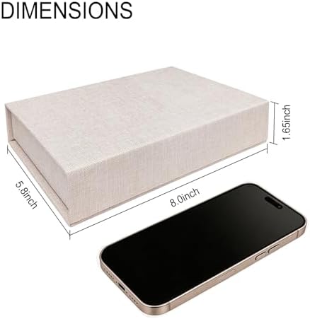 5x7" Archival Photo Storage Box with Lid – Stackable Memory Keepsake Organizer for Photos, Certificates, Jewelry & Scrapbooking Supplies, Photo Cases and Postcard Keeper Storage Container Box Beige - Image 3