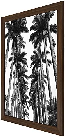 Americanflat 22x28 Poster Frame - Walnut Engineered Wood with Polished Plexiglass - Wide Picture Frame for Vertical or Horizontal Wall Display - Epic Collection - Walnut - Image 6