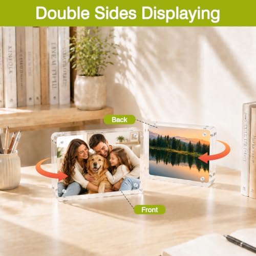 Egofine 4x6 Acrylic Frame, 20mm Thicker Frameless Clear Picture Frame - Image 5