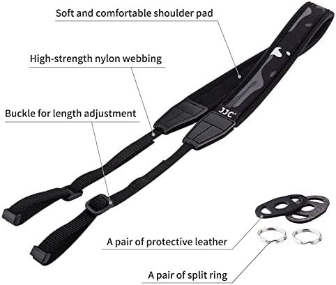 JJC Soft Camera Neck Shoulder Strap for Canon M50 M5 M6 Mark II G5X G7X G9X - Image 4