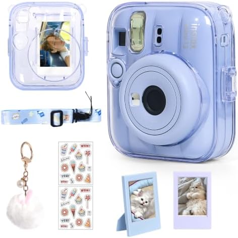 Clear Case for Fujifilm Instax Mini 13 Instant Camera, Clear Blue by wogozan